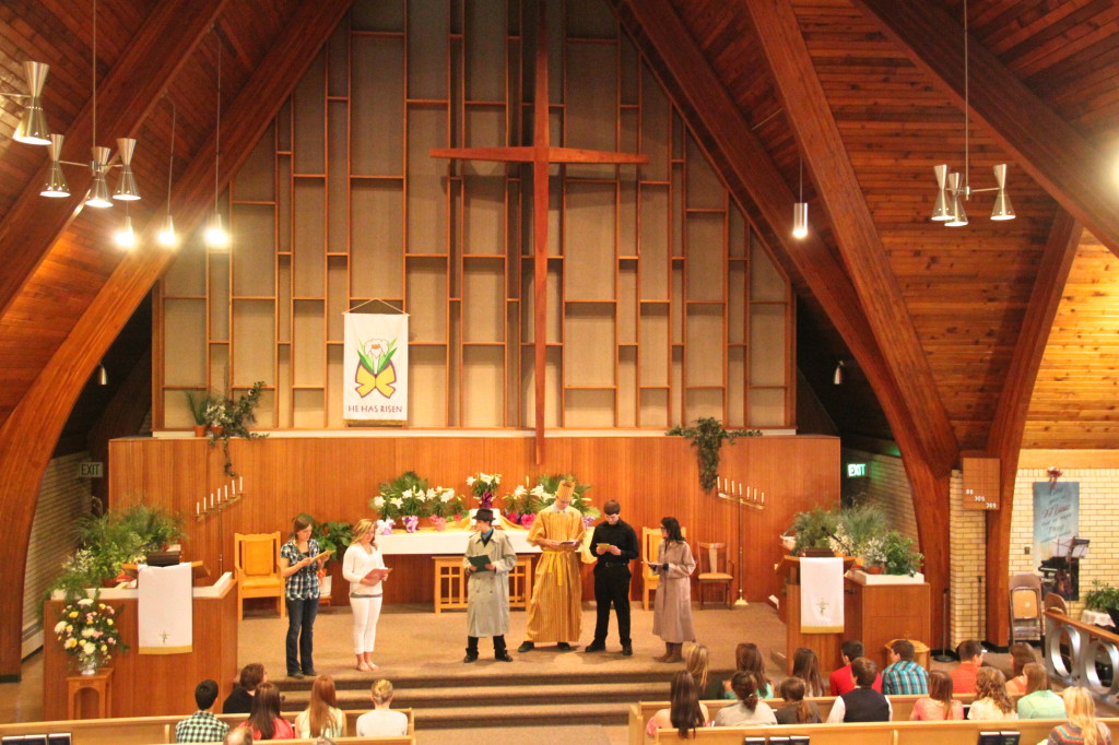 Easter drama in church