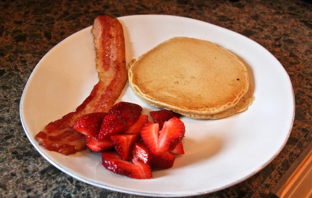 Pancakes are better with bacon.