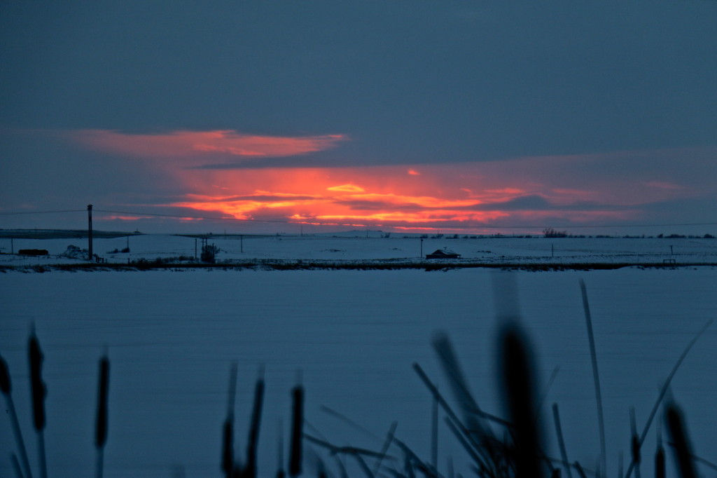First sunset North Dakota sunset of 2014