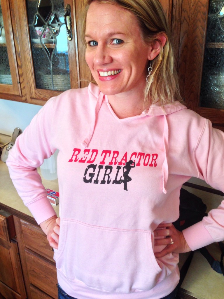 The Pinke Post Red Tractor Girl