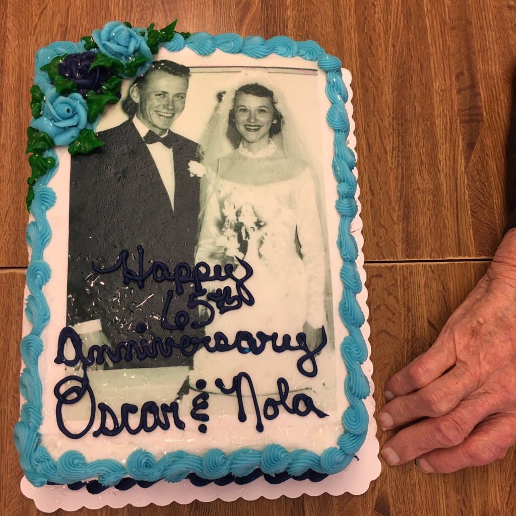 A 1951 wedding memory on their 65th anniversary cake!