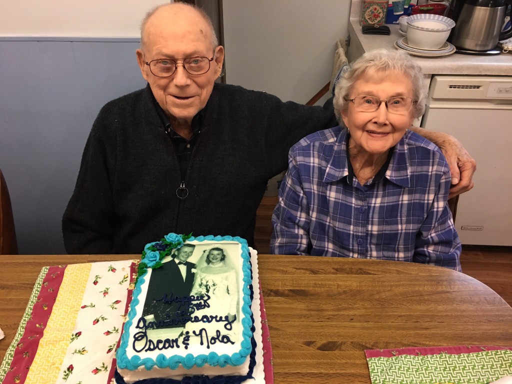Celebrating 65 years of marriage together.